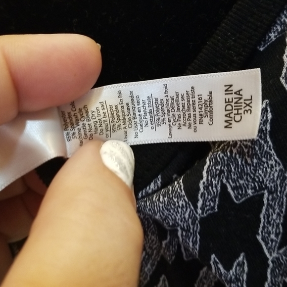 Lularoe Halloween, Black Crows design Lynnae long sleeve top plus size 3X - Picture 8 of 9